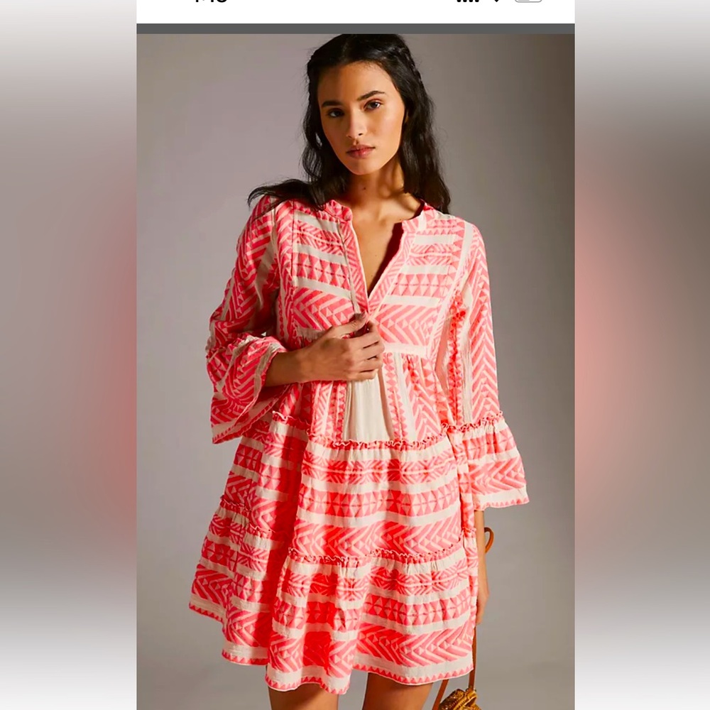 Pink/white coverup sz M